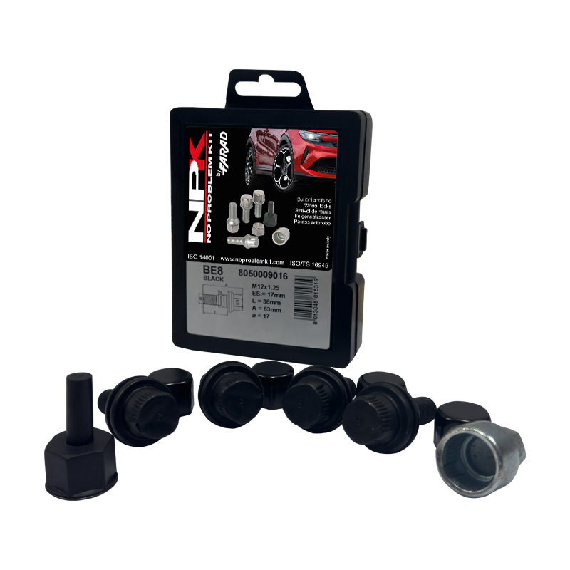 LOCK NUTS KIT M12X1.25 X35 FLAT.VPE03-BL