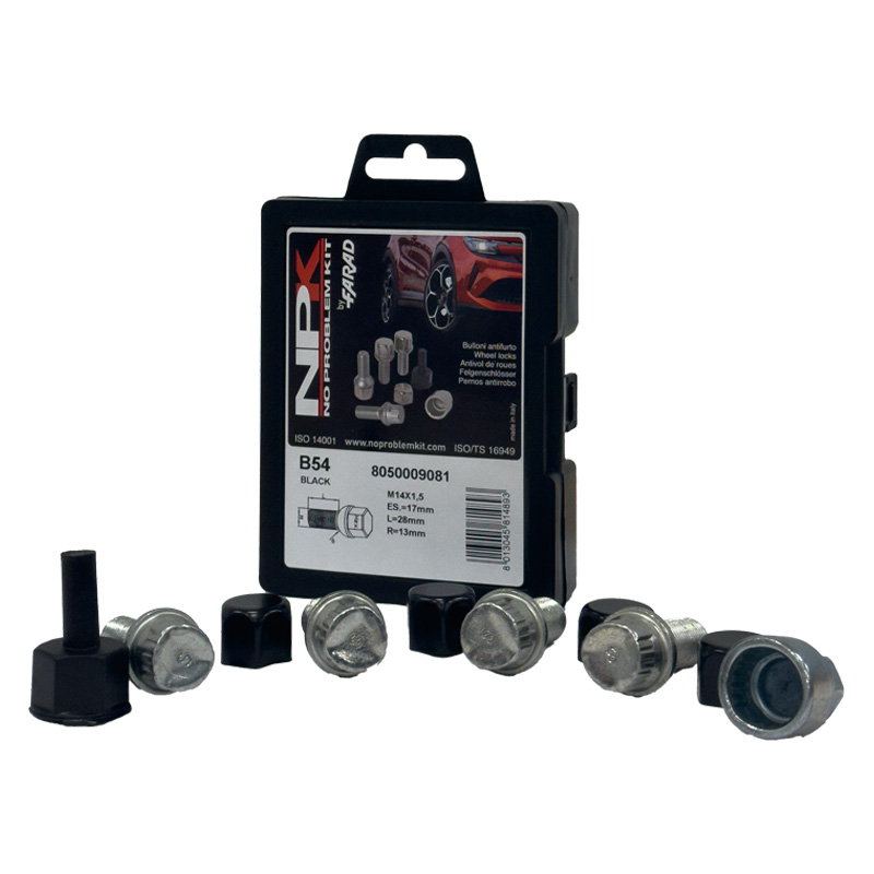 LOCK BOLTS KIT M14X1.50 X28 R13 B54-SFERIC
